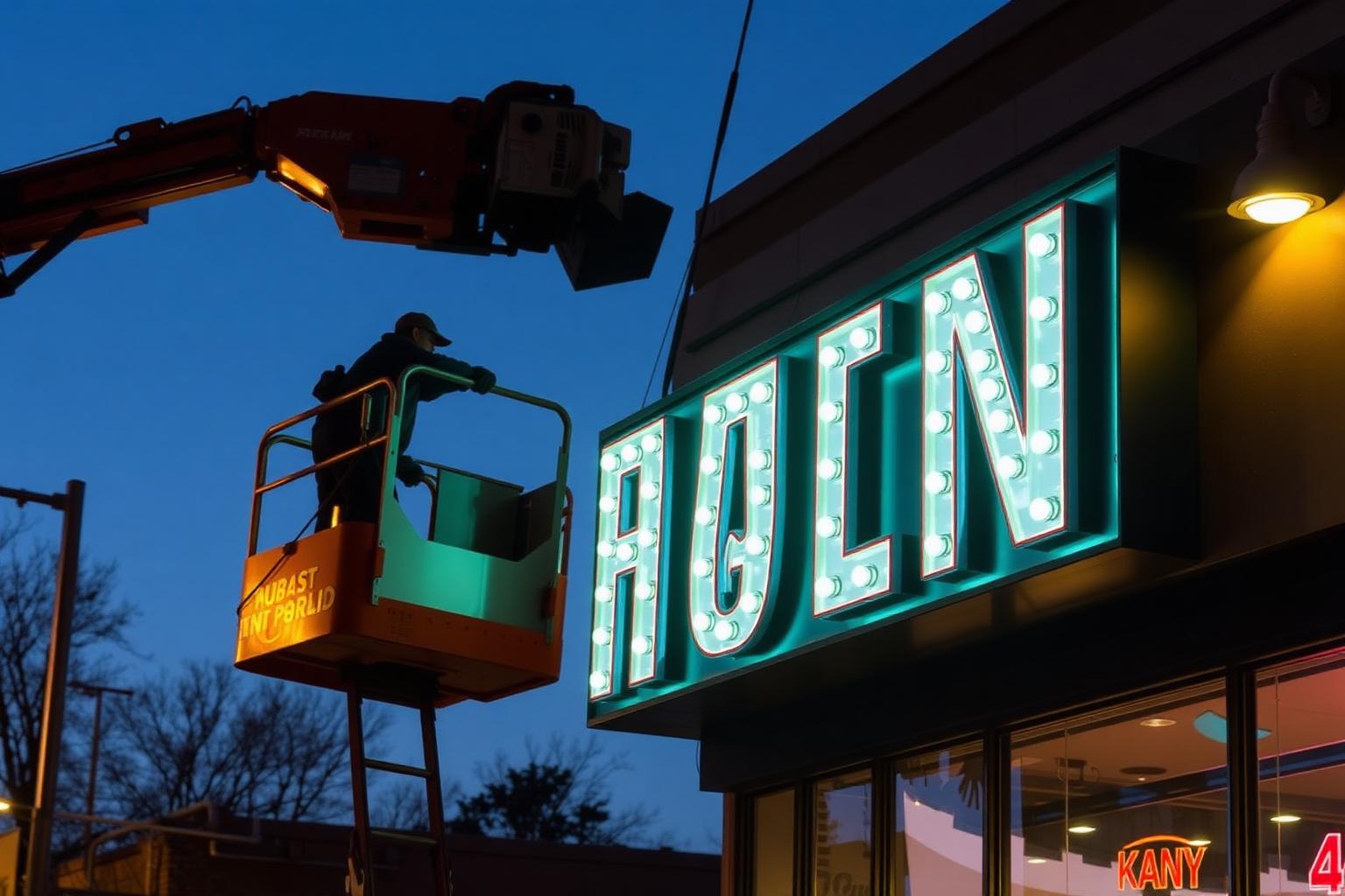 Sign & Awning Installation work